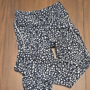 JESSICA SIMPSON Women's Black And Tan Leopard Print Leggings Sz S